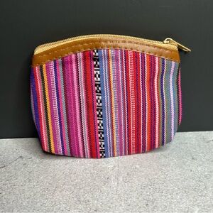 Colorful Striped Pouch Coin Purse
